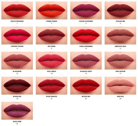 ysl red lipstick swatches|YSL lipstick color chart.